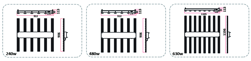 Tama&ntilde;o AN-GLxxxW