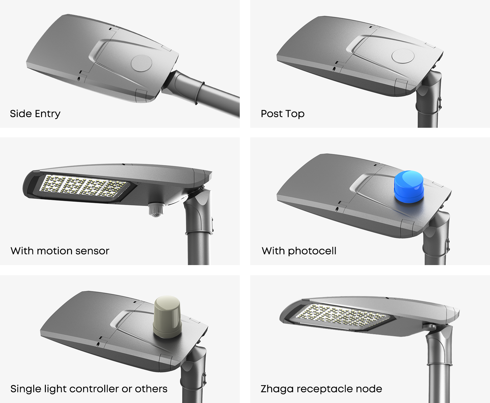Opciones de montaje y control